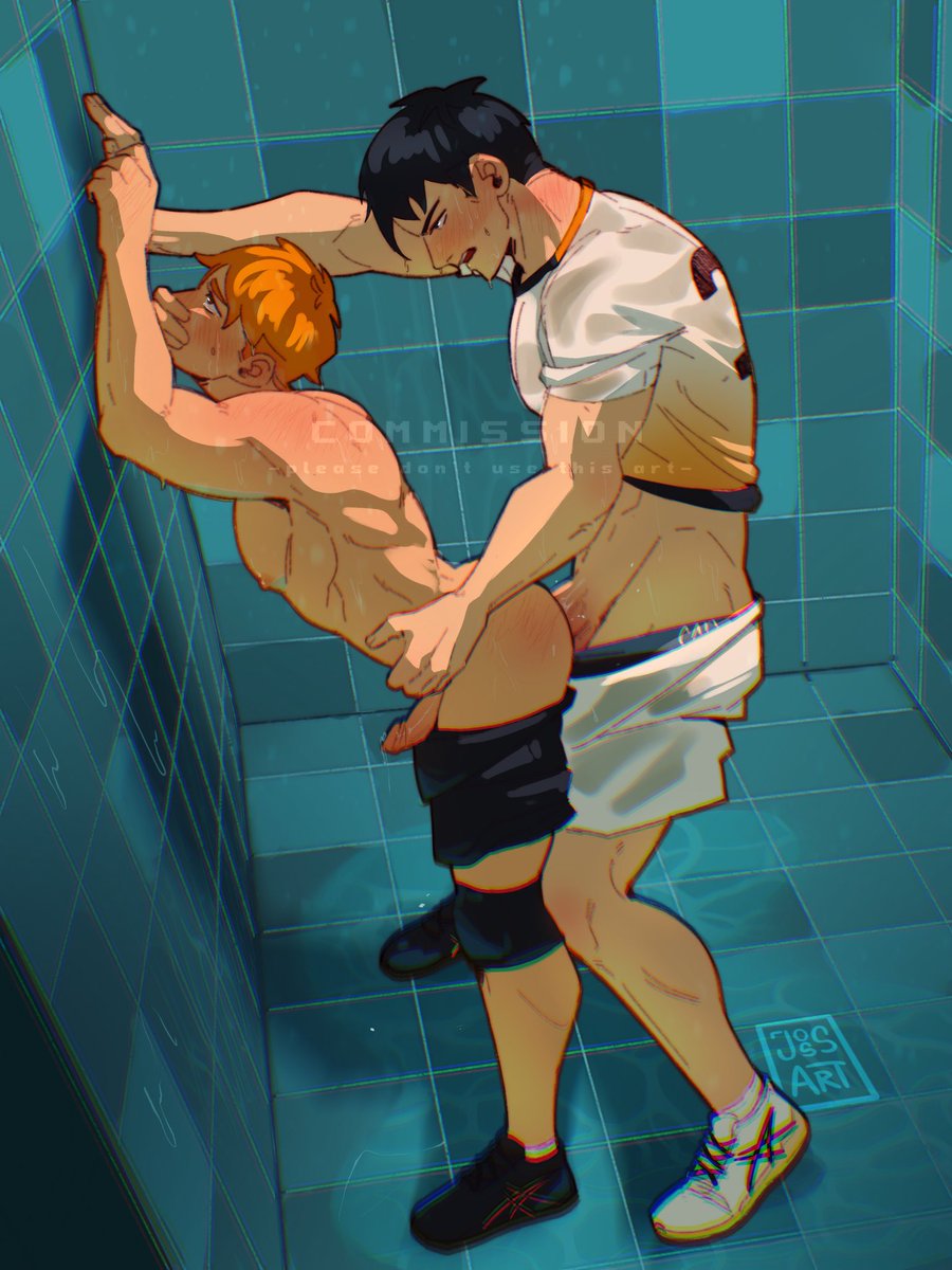 Post match games! 
Finished comm 🤭🧡💙
#hinatashoyo #kageyamatobio #haikyuu #bl