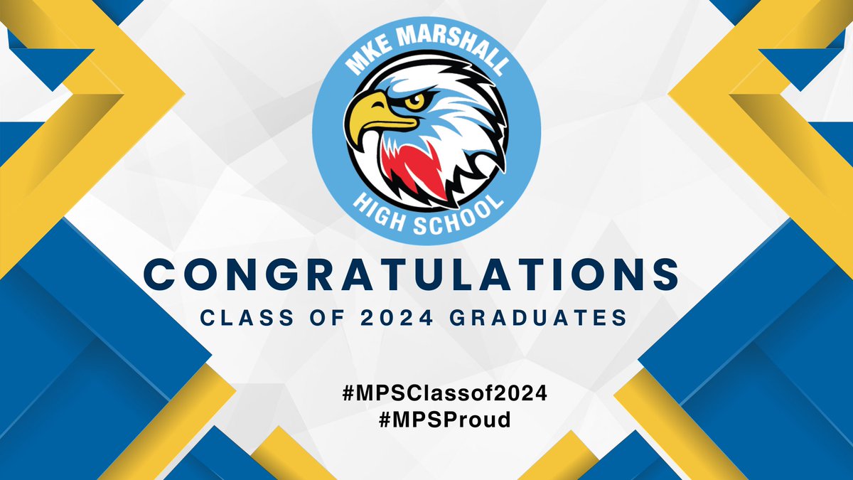 🎉 Congratulations, Milwaukee Marshall High School graduates! You make us #MPSProud! We invite the entire Milwaukee community to help celebrate our graduates 🎓 You can watch all of the graduation ceremonies on our YouTube channel. mpsmke.com/graduation