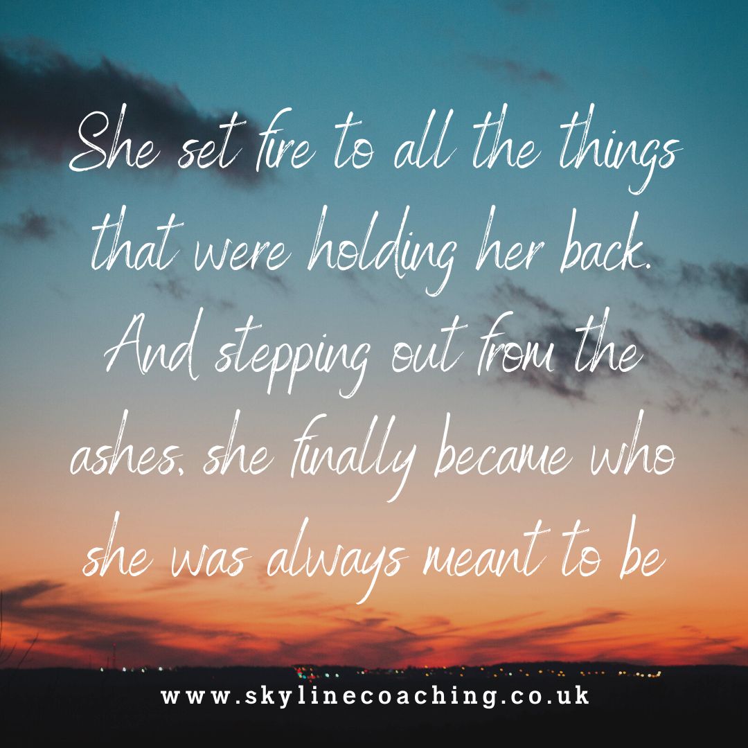 Burn the obstacles, rise from the ashes. You're becoming the person you were always meant to be. #RiseFromTheAshes #Transformation