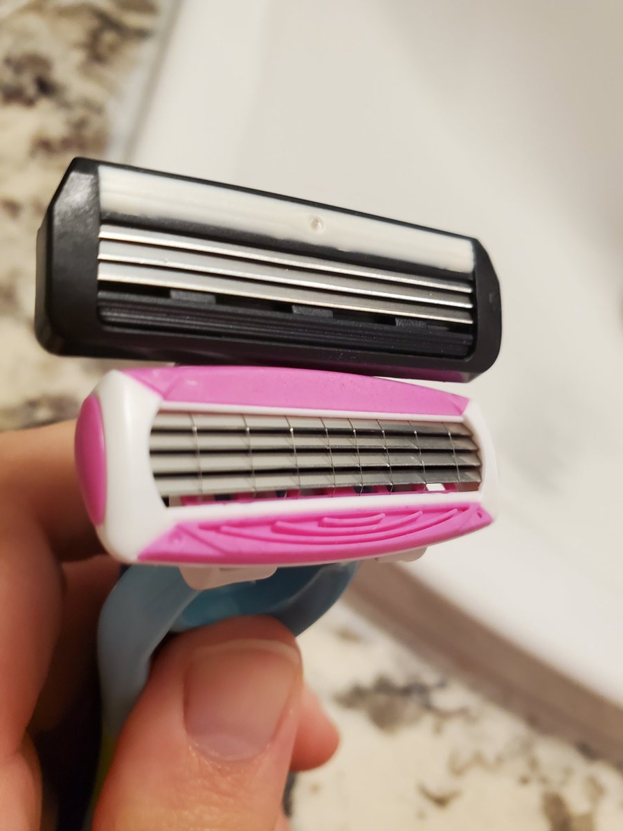 snaileybones's tweet photo. My grievance with women's razors...the little lines in them that make them get all clogged up!! Why would they do it to us!! https://t.co/ZtMMvSeOiQ