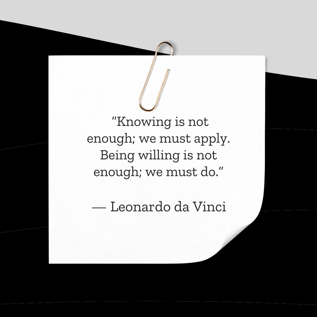 Wednesday wisdom from Leonardo Da Vinci: