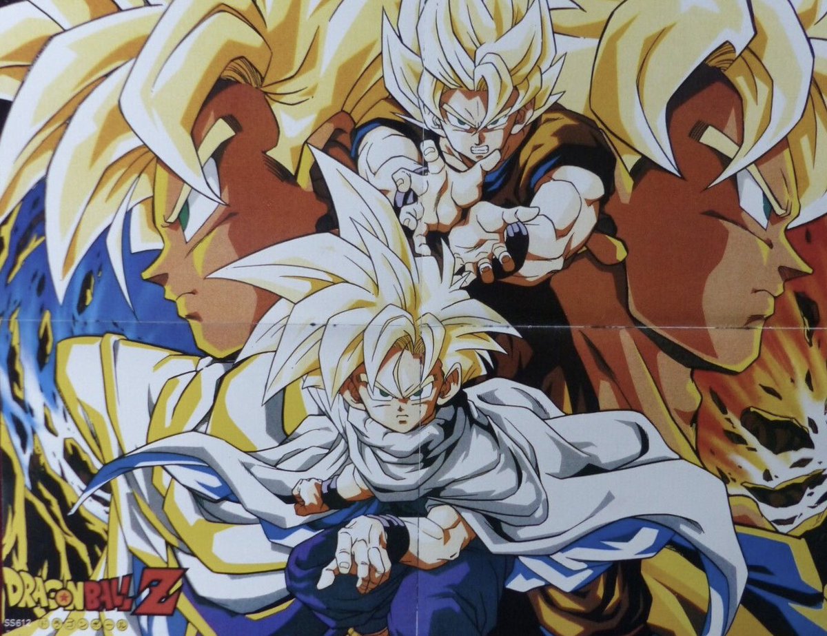 Dragon Ball Z B3 poster from DBZ puzzle / Goku / Gohan /  Super Saiyan / Arc Cell / Bird Studio / Shueisha / Toei Animation