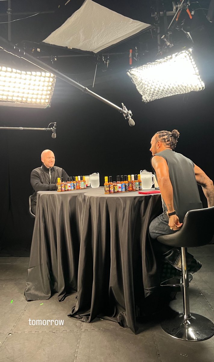 Lewis Hamilton x Hot Ones BTS.