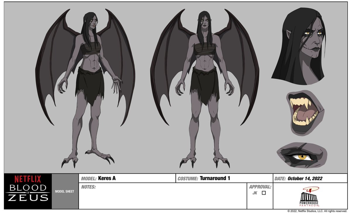 StevenWayneArt's tweet photo. Some of the Keres designs I did for #BloodofZeus season 2 https://t.co/hdNTekbj4I
