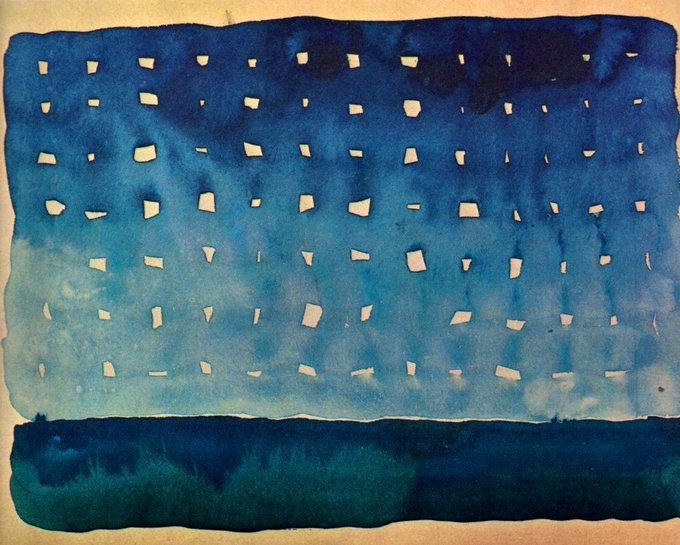 womensart1's tweet image. Georgia O'Keeffe,
 Starlight Night, 1917
 #womensart