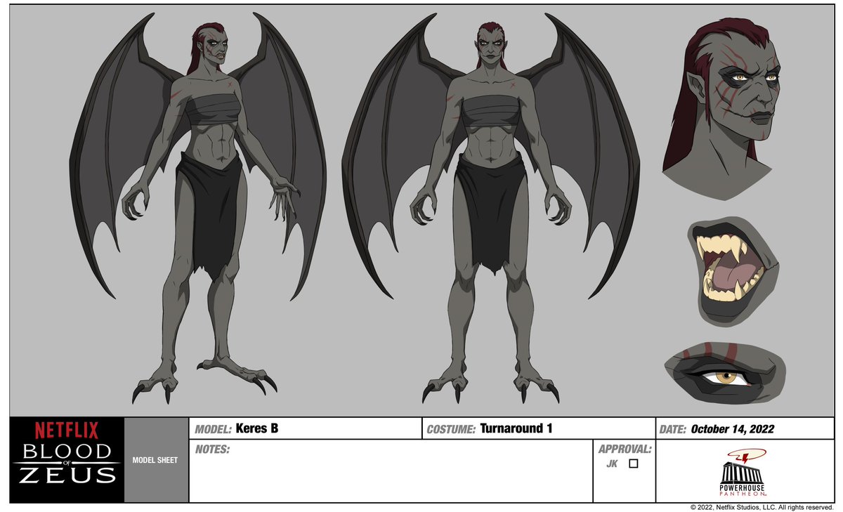 StevenWayneArt's tweet photo. Some of the Keres designs I did for #BloodofZeus season 2 https://t.co/hdNTekbj4I