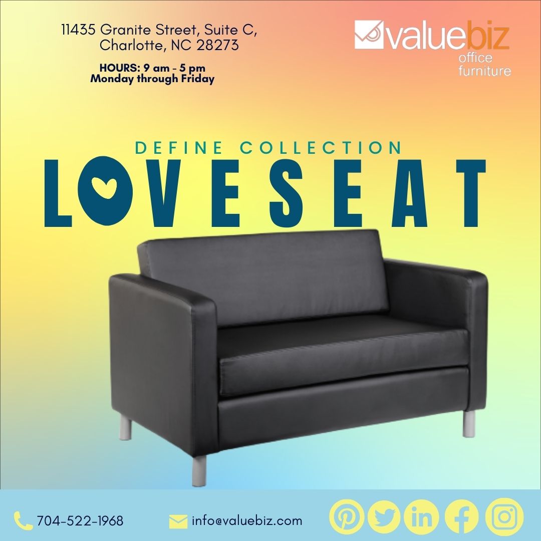 Distinguished. Clean. Classic. Comfortable. What’s not to love about the Define Collection loveseat? In stock and ready to ship. Order yours at Valuebiz today!

#officefurniture #interiordesign #valuebiz #officeinspo #office #receptionfurniture #officelounge #corporatefurniture