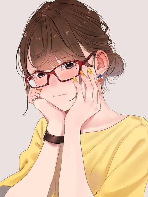 「brown hair yellow nails」 illustration images(Latest)