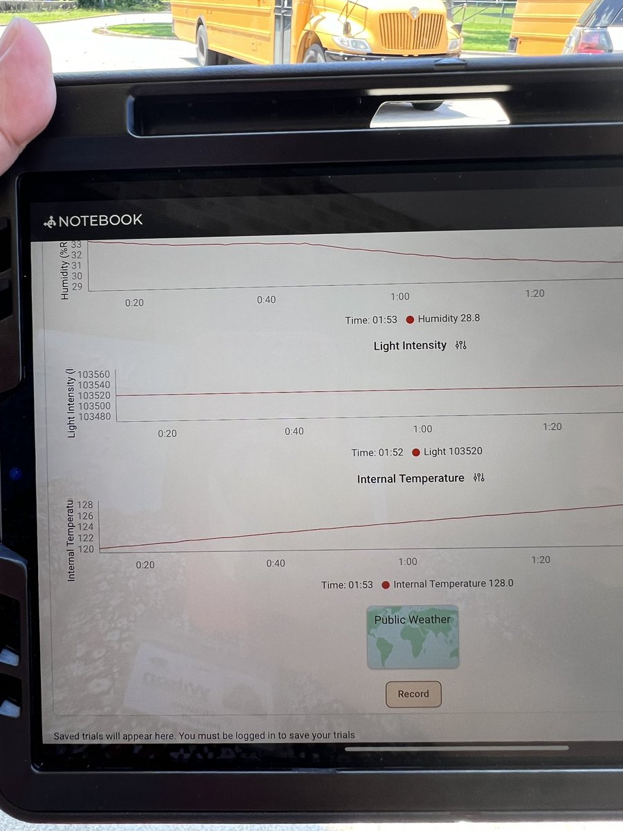 TheSTEMnerdette's tweet image. Learning doesn’t stop after EOGs! 5th graders at Frederick Douglass Elem worked in designing and building solar ovens! Today was a test run to use @ThePocketLab sensors to measure internal temps. Tomorrow they will put their ovens to the test to melt marshmallows! #STEMatWCS