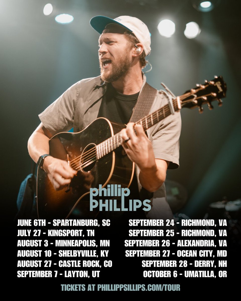 The first few weeks of summer have already been so magical, I can’t wait to make more memories with y’all  🤩Who’s got tickets already?

Grab tickets at phillipphillips.com/tour