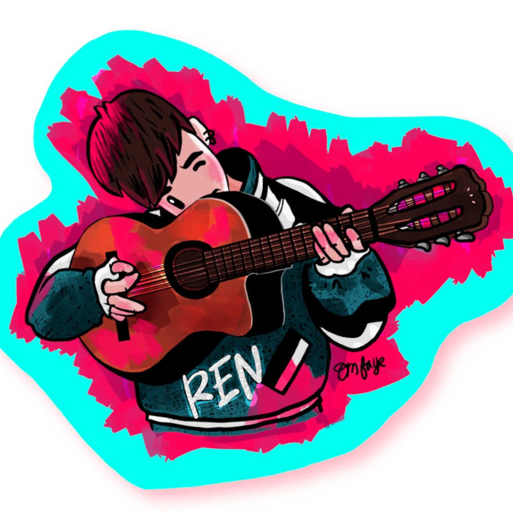 behold! i finished my @Renmakesmusic fanart sticker last night. 🥹 anyone's welcome to print their own or upload to order from somewhere online.
the original is about 28 MBs; here are a few links where it can be downloaded:
drive.google.com/drive/folders/…
deviantart.com/omfayebooks/ar…