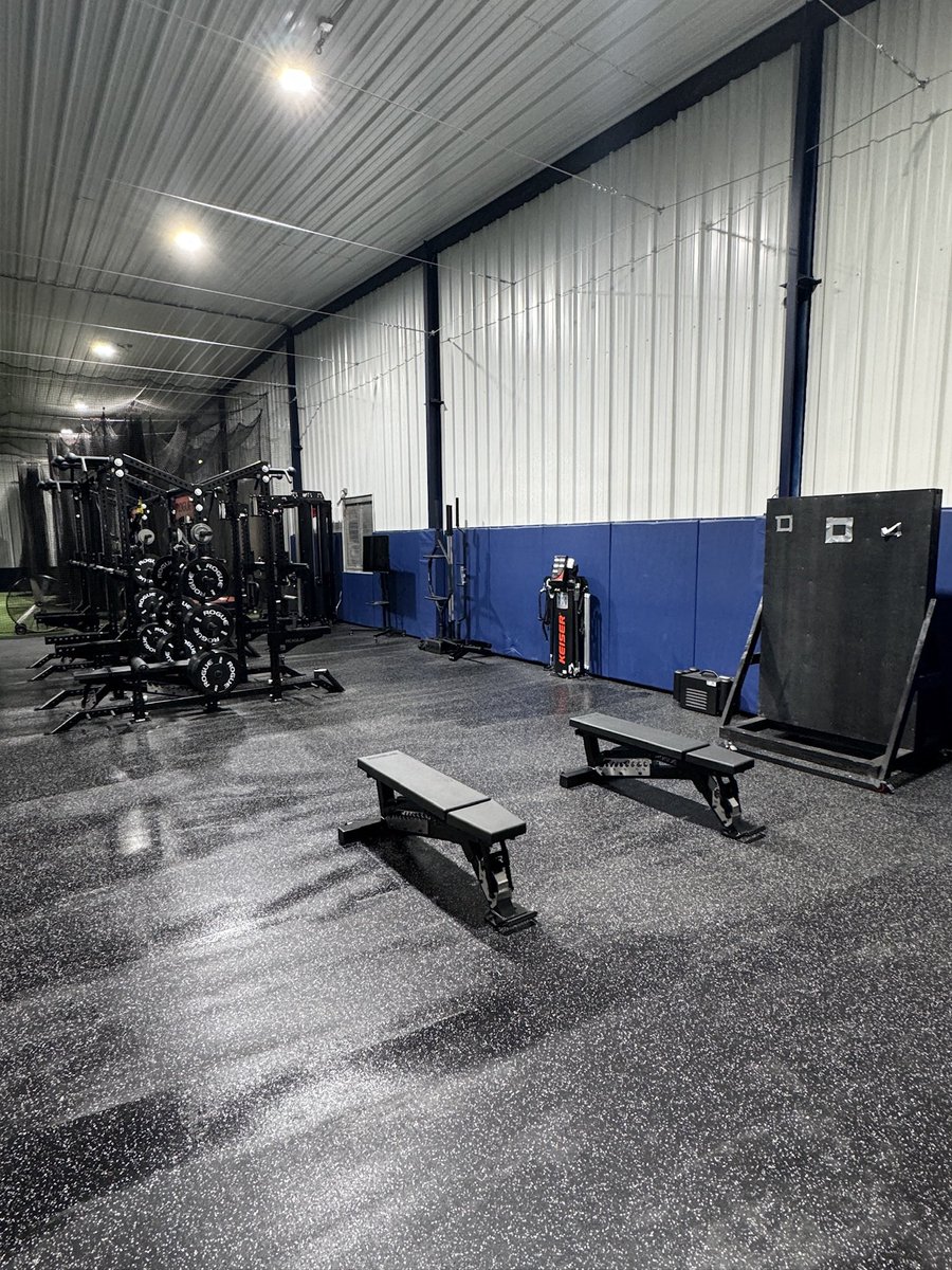 Our state-of-the-art 22,000 square foot facility is now complete!

All renovations are done:
• Basketball court removed ✅
• 4 new cages, new turf, and nets installed ✅
• Brand new Rogue weight room ✅

We are thrilled with the results! Come train with us at