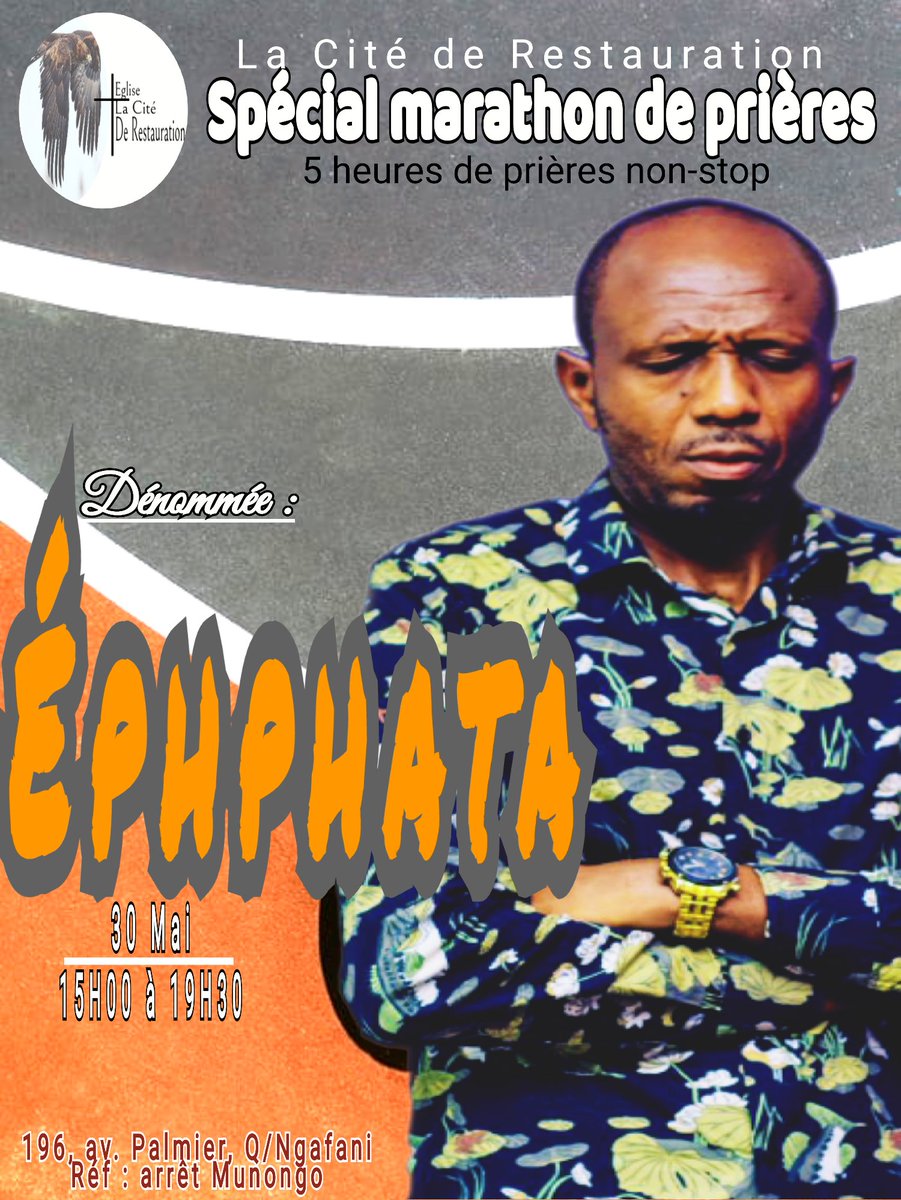 JuniorLeya's tweet photo. Demain à partir de 15H00, 5 heures de prières non stop dénommée EPHPHATA. ouvres-toi. 
                                       • Marc 7:33-35

Votre présence est une bénédiction, l'invitation est lancée à tous.

Bienvenu(e) à tous. https://t.co/lpgLS2zCrD