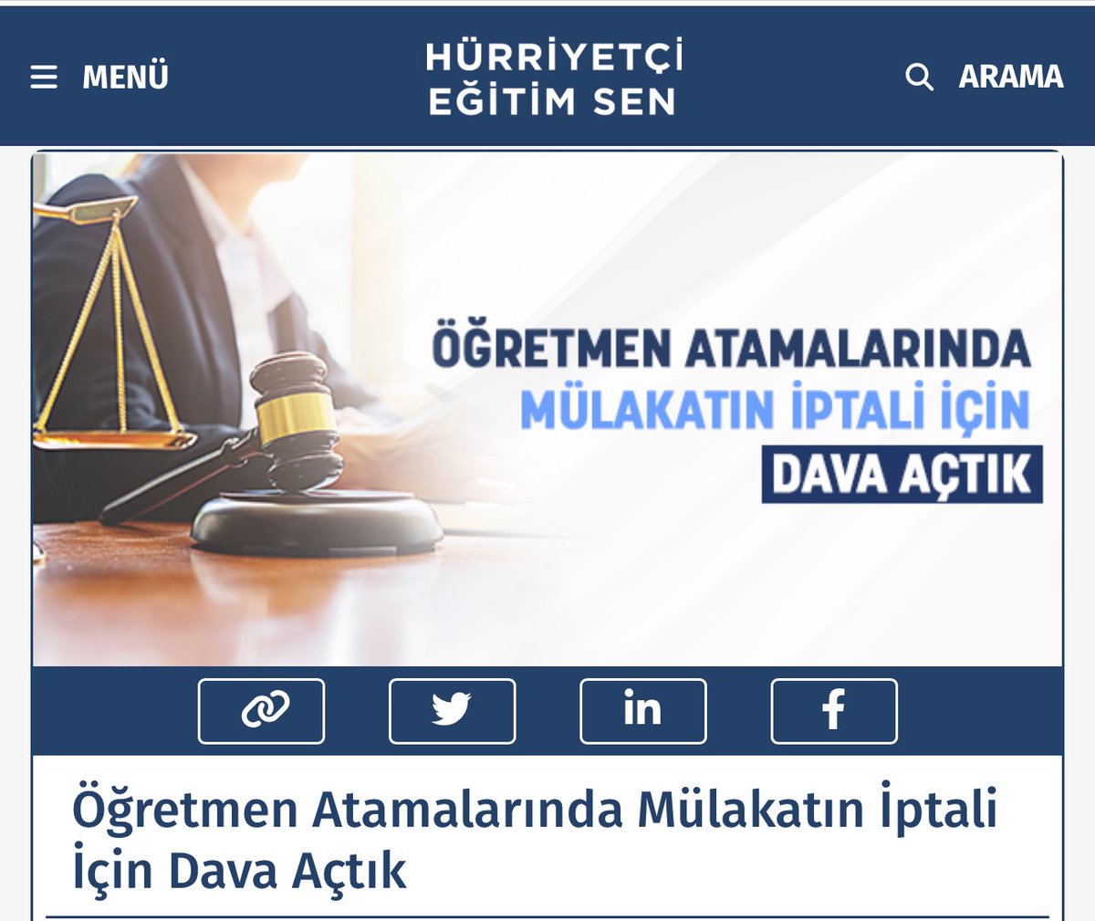 okuryazarhayat's tweet photo. Öğretmen Atamalarında Mülakatın İptali İçin Dava Açtık
Öğretmen atamalarında mülakat kararı 14.05.2024 tarihli Resmi Gazete'de yayımlanmıştır. Sözleşmeli Öğretmen İstihdamına İlişkin Yönetmeliğe 2024/609 Esas Numarası ile Danıştayda bugün yürütmeyi durdurmalı ve duruşmalı şekilde dava açılmıştır.
@HurEgitimSen #MülakataHayır 
@gazi6308