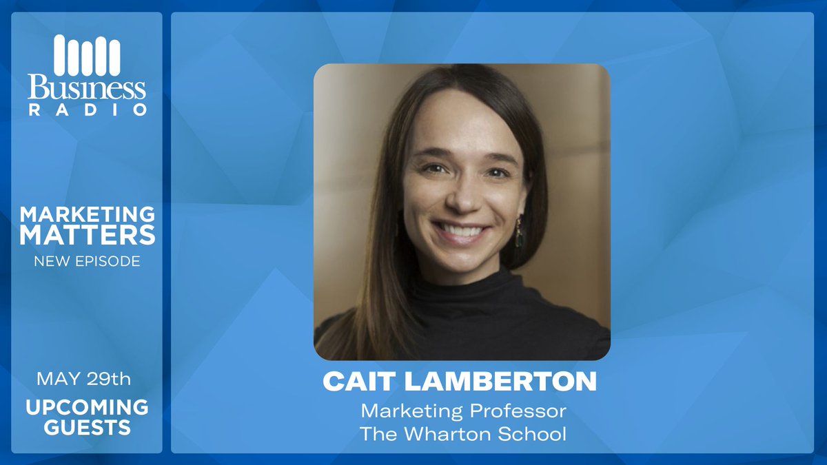 Wharton Marketing Matters (@sxmmarketing) on Twitter photo TODAY at 5:30pm ET - <a href="/Wharton/">The Wharton School</a>'s Cait Lamberton joins the show to talk about her new <a href="/WhartonPress/">Wharton School Press</a> book MARKETPLACE DIGNITY: Transforming How We Engage with Customers Across Their Journey
🔊Tune in on <a href="/SXMBusiness/">SiriusXM Business Radio</a>🔊 TODAY at 5:30pm ET - <a href="/Wharton/">The Wharton School</a>'s Cait Lamberton joins the show to talk about her new <a href="/WhartonPress/">Wharton School Press</a> book MARKETPLACE DIGNITY: Transforming How We Engage with Customers Across Their Journey
🔊Tune in on <a href="/SXMBusiness/">SiriusXM Business Radio</a>🔊