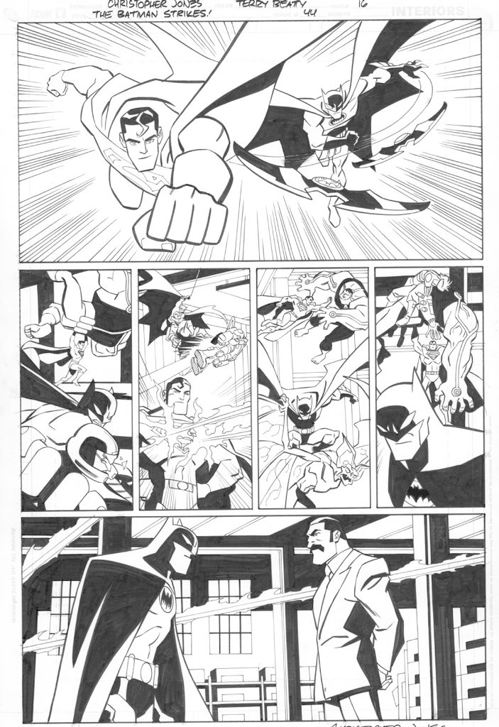 ChrisJonesArt's tweet image. #Batman and #Superman team up from the #BatmanStrikes #44. Inks by Terry Beatty.