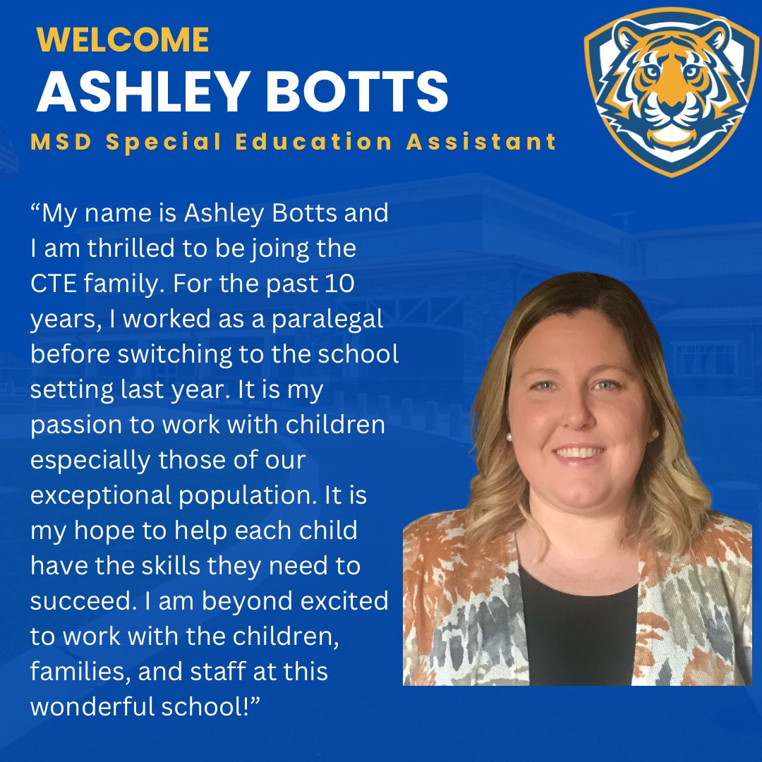 Please help us welcome the following staff to CTE for the upcoming school year!!