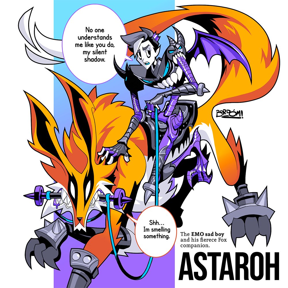 JBordon91's tweet photo. ASTAROTH and the FOX. Companions in the order of the Light, from the Devils Realm. One is an Emo sady boy, with royal lineage. The other one is a fierece fox, agressive and a street fighter.
#ocdrawing https://t.co/oexVFwW4B0