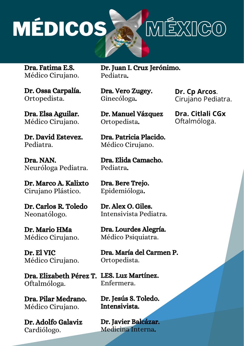 HectorRossete's tweet photo. 🚨¡Ya somos más! Y tenemos una VERDAD que contar; gracias colegas por unirse a esta iniciativa #MédicosXMéxico, el sector salud es el más afectado. Juntos defendemos la vida, la salud y levantamos la voz.
Votaremos SIN MIEDO. https://t.co/ZaCRnPmFkA