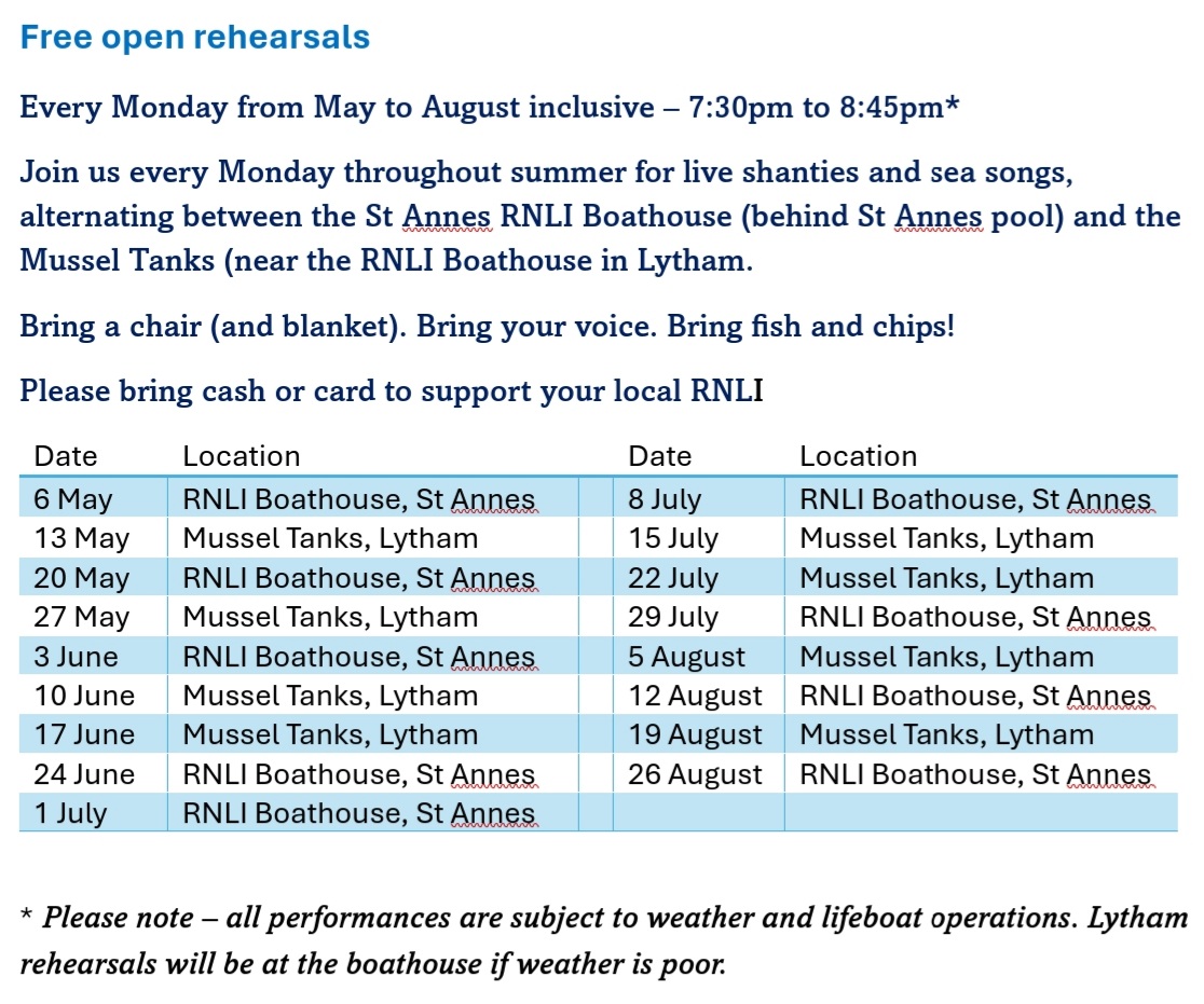 This summer's LSASC open rehearsals -