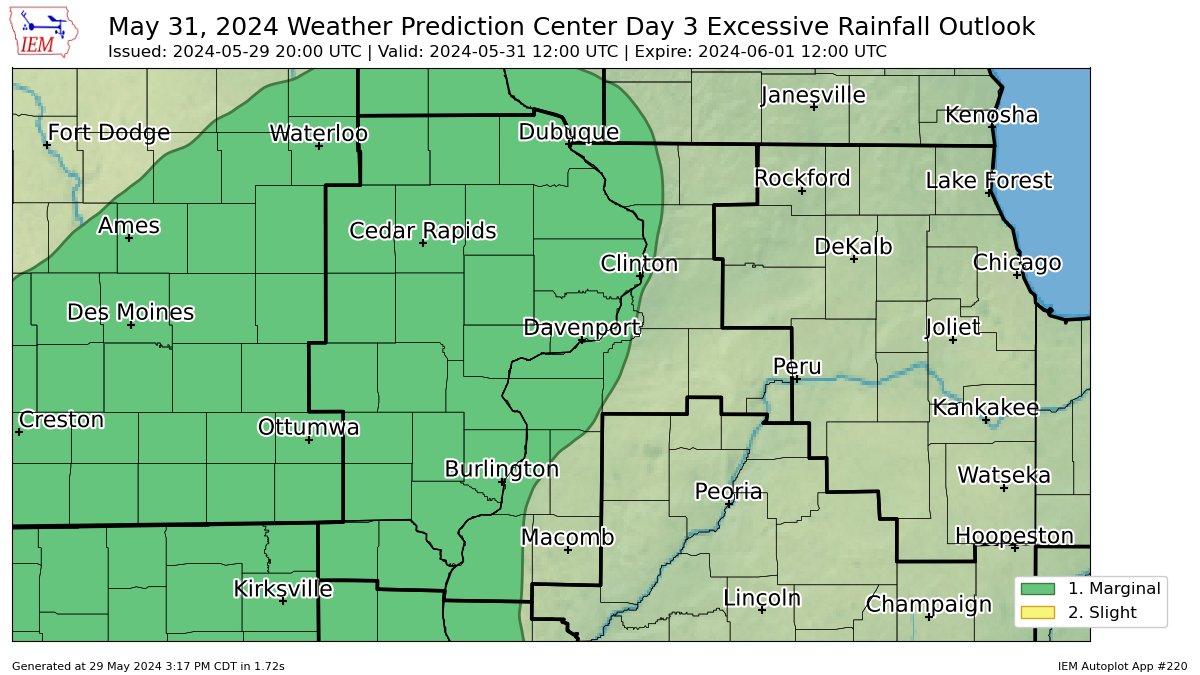 WPC issues Day 3 Marginal Risk Excessive Rainfall Outlook at May 29, 20:00z for DVN wpc.ncep.noaa.gov/archives/web_p…
