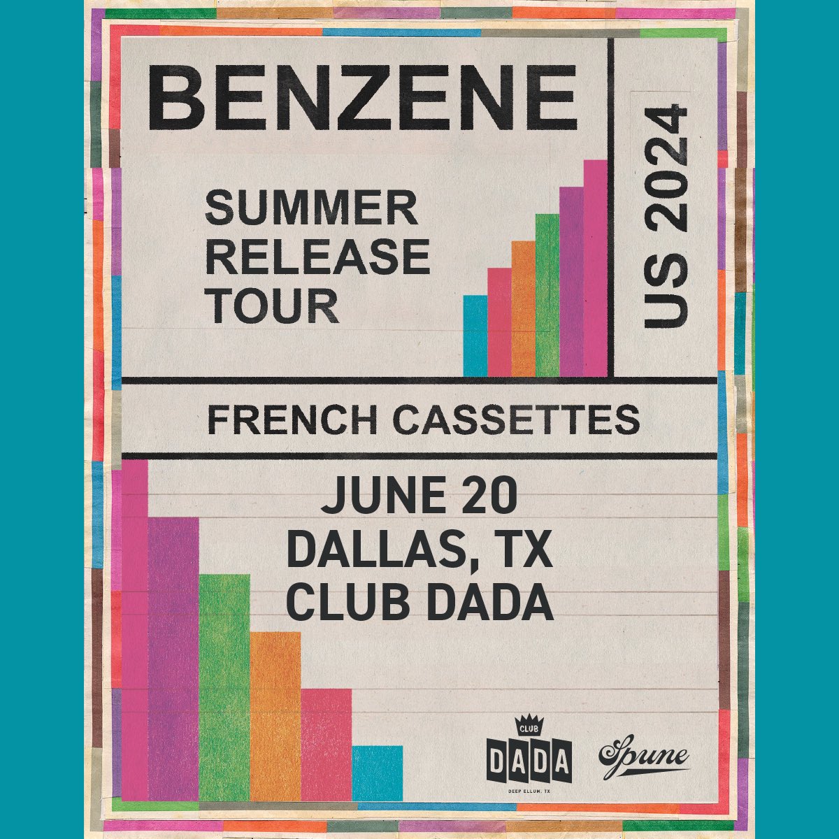 Next show is June 20th opening for <a href="/frenchcassettes/">French Cassettes</a> 🪩