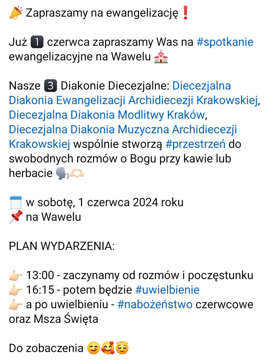 OazaKrakow's tweet photo. 👇🏻 Łapcie #link do wydarzenia!
https://t.co/DadcrIeTvx
—
🖍 | Wojciech Gadzina
#ewangelizacja #wawel #dde #ddmuz #ddmod https://t.co/c4o5cXYRTD