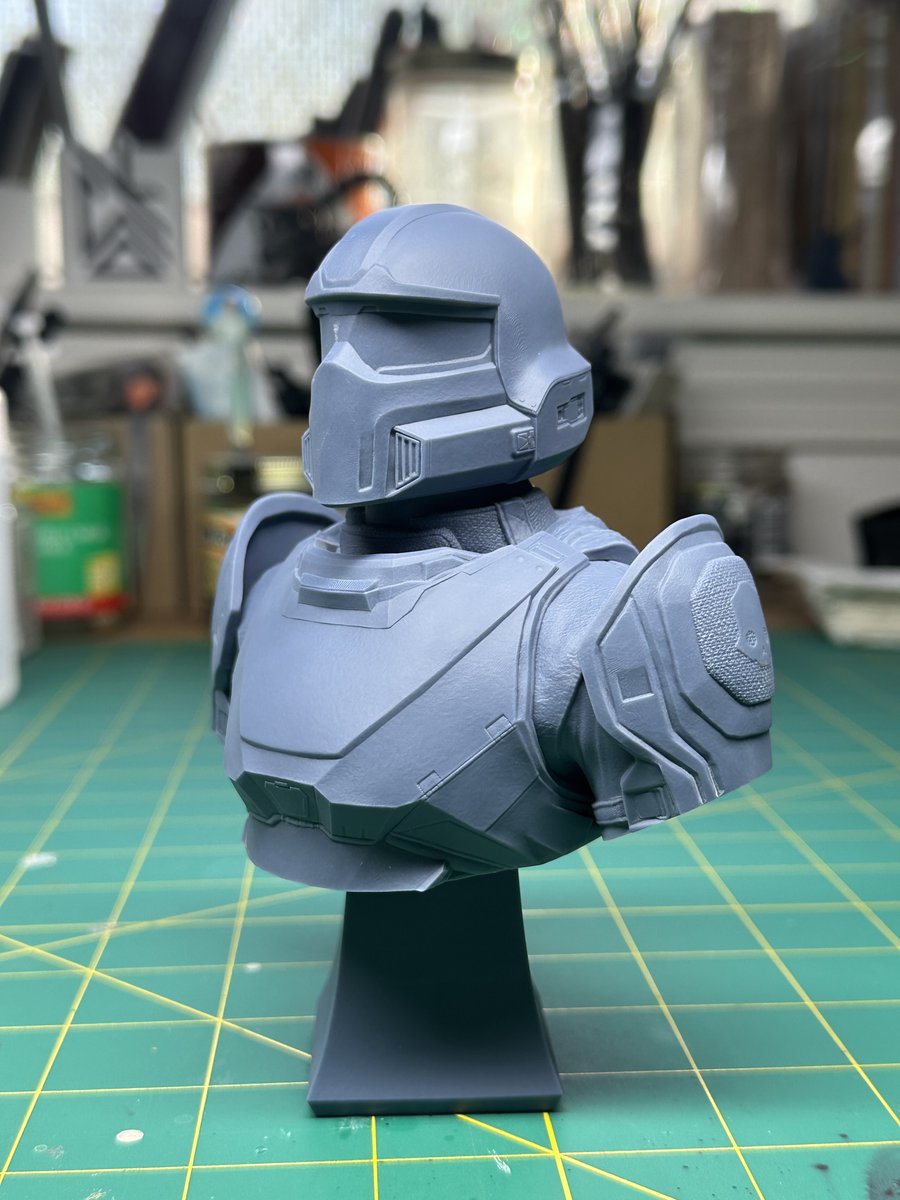 CharroZuck's tweet photo. Helldiver #helldivers2
Sculpt: @DanteZuck #zbrush
Render: @fotismint 
Printer: @mypeopoly Forge &amp; @WhamBamSystems XTR
Resin: @SirayaTech Fast Navy Grey
Supports: @LycheeSlicer 
#3dprinting @Thangs3D https://t.co/YnD9pIyNth