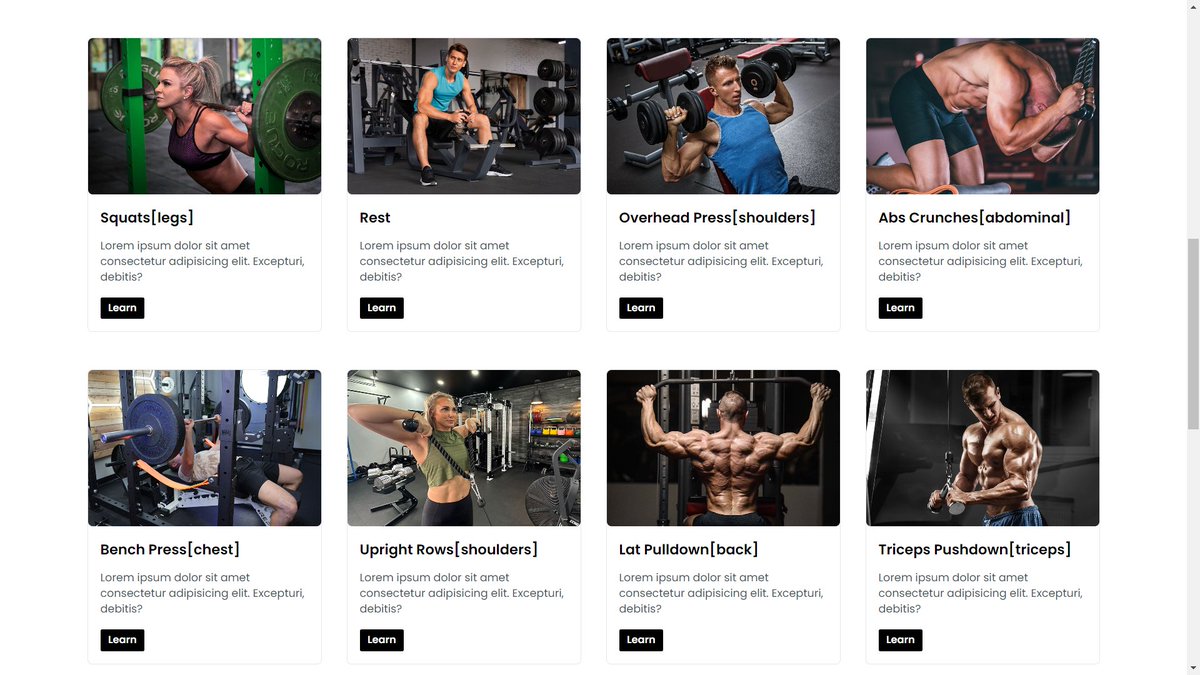 shivamm_verm's tweet photo. Also on Day7 of learning #ReactJs : I made a UI project by myself, using #TailwindCSS and #DevUI Components to create a Gym Website (Gym Shim)
Here it is deployed: https://t.co/SRWxl6038Z

[Screenshots]
@Hiteshdotcom https://t.co/YE3C67dWvd