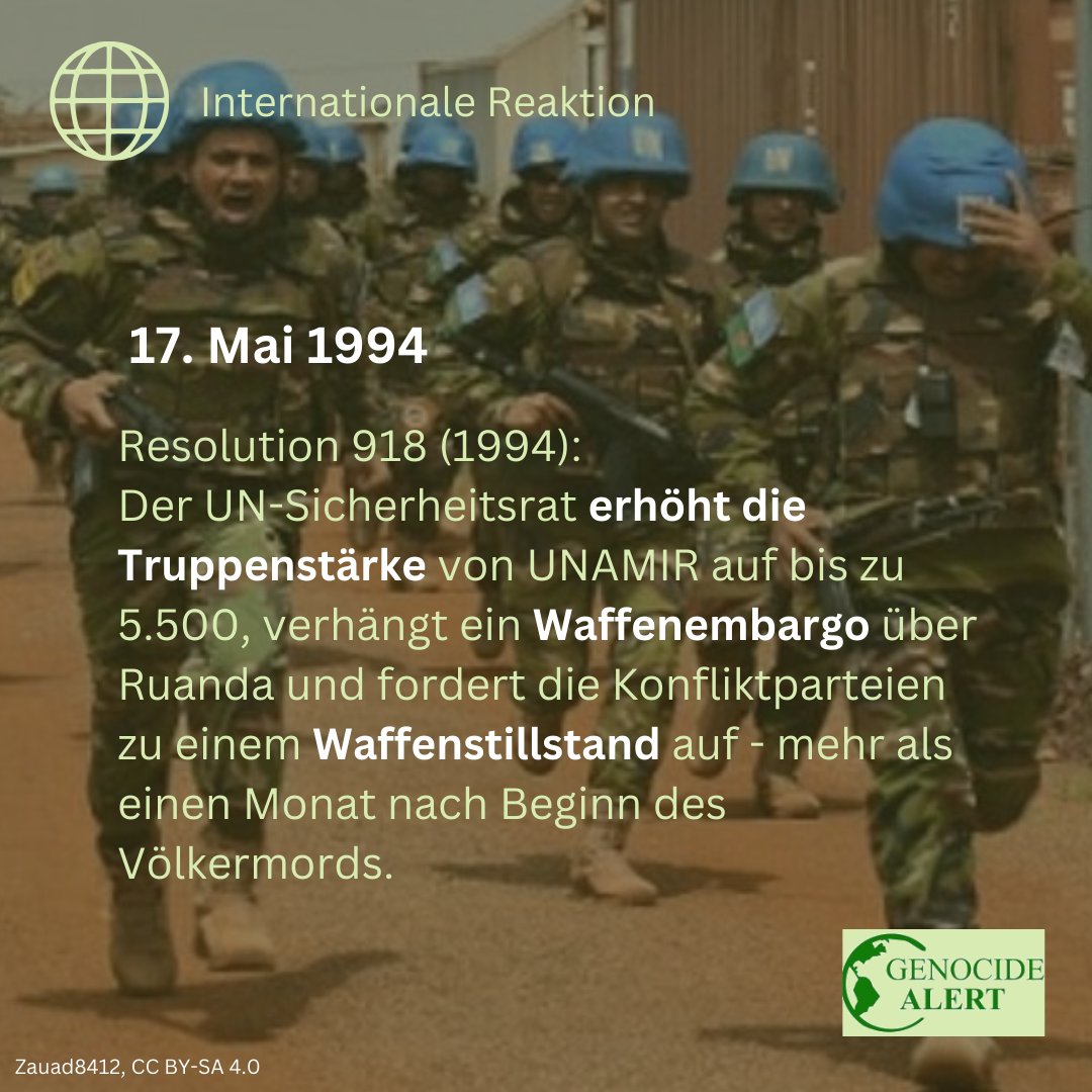 Tag 38/100 bis Tag 41/100 #100TageZusehen: Der Völkermord in #Ruanda 1994 #HeuteVor30Jahren #OnThisDay #Kwibuka30

Weitere Informationen: genocide-alert.de/projekte/100-t…

#VölkermordPrävention #KeinVergessen #genprev #Menschenrechte #NieWieder