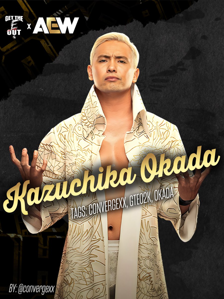 Kazuchika Okada '24 RENDER Is Uploaded to #WWE2K24 Community Creations Tags: convergexx, GTEO2K, Okada Goes great with @DX4LIFEE & @Defract's Okada CAWs! Enjoy 🫡 #AEWDynamite #GTEO2K