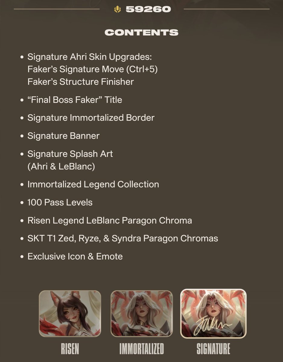GIVEAWAY 🎉     

I'll be giving away zero $500 Signature Faker Half of Legends Ahri Skin Bundles  

All you have to do is:     
- Follow @Frostiger_ 
- Like    
- Retweet    
- Comment your summoner name and server, and have your DMs open!

The winner will be chosen eventually!