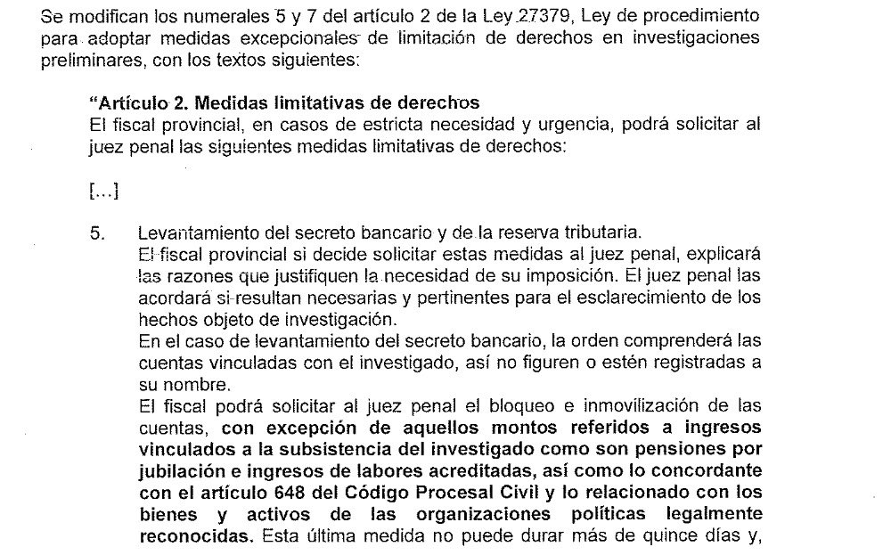 #URGENTE El Pleno del #Congreso busca aprobar el PL 5981 para modificar la Ley Contra el #CrimenOrganizado con el objetivo que la fiscalía no pueda solicitar el bloqueo o inmoviliazación de cuentas de activos de #organizacionespolíticas. @lamula.