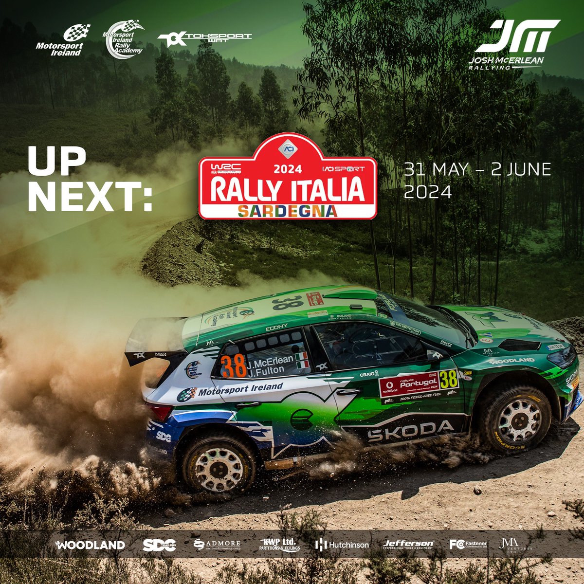 🔜 #WRC 🇮🇹

A very different look and feel to a WRC weekend, but never underestimate the challenge of Rally Sardinia! 🫨

 #MIRallyAcademy #WRC #WRCLive
#JMAVentures