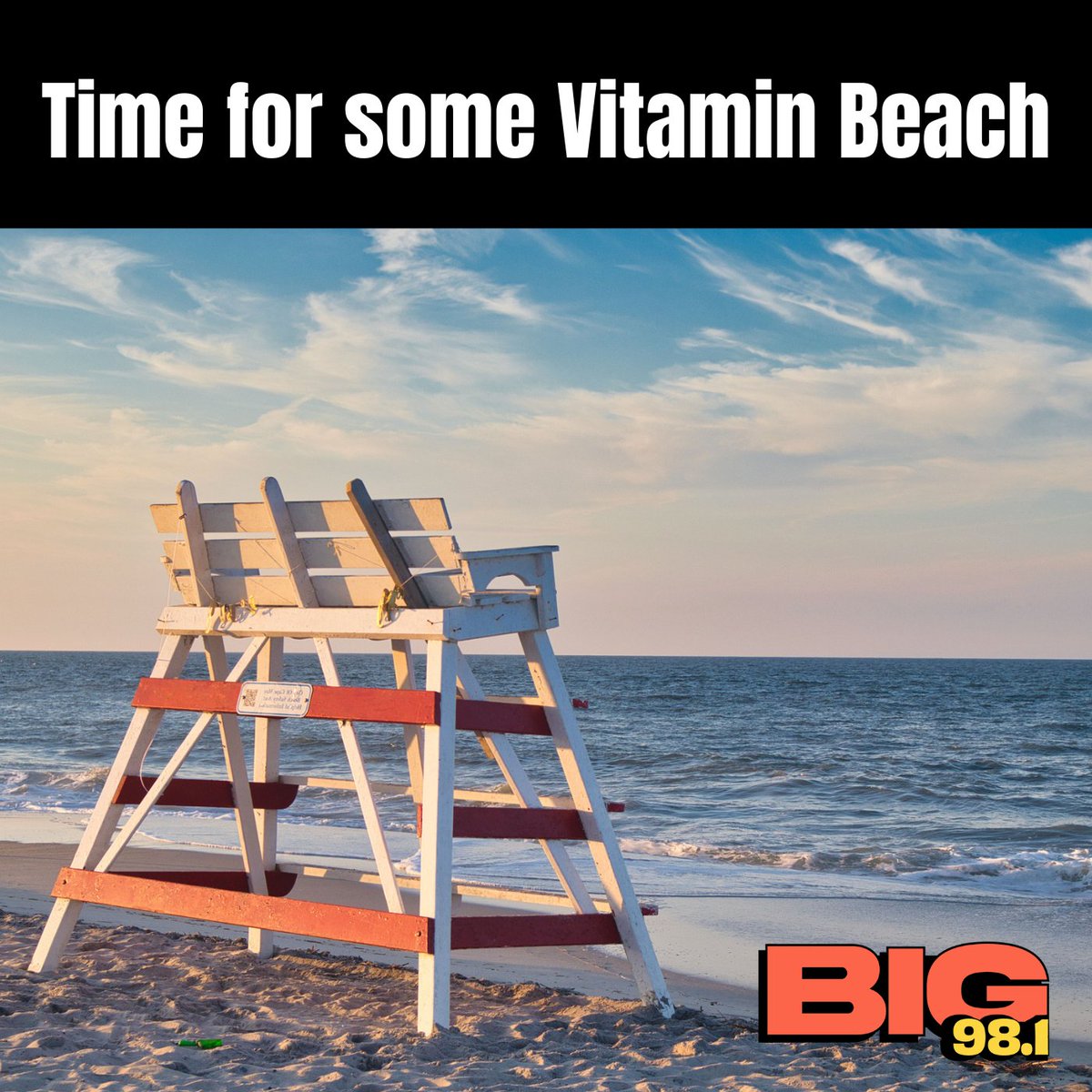 This is your sign to watch the waves and catch some rays this week. ☀️ 🏖️ #BIG981