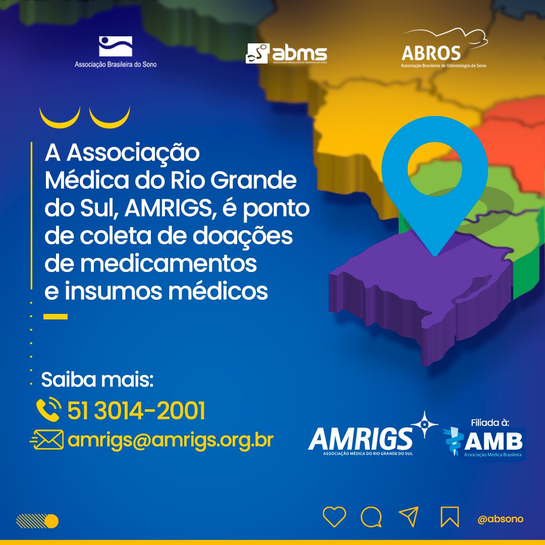 A Associação Médica do Rio Grande do Sul está arrecadando doações de medicamentos e insumos médicos para ajudar a população prejudicada pelas tragédias climáticas.

Para verificar mais informações, acesse: bit.ly/amrigscoleta

#absono #amrigs #ajudeoriograndedosul