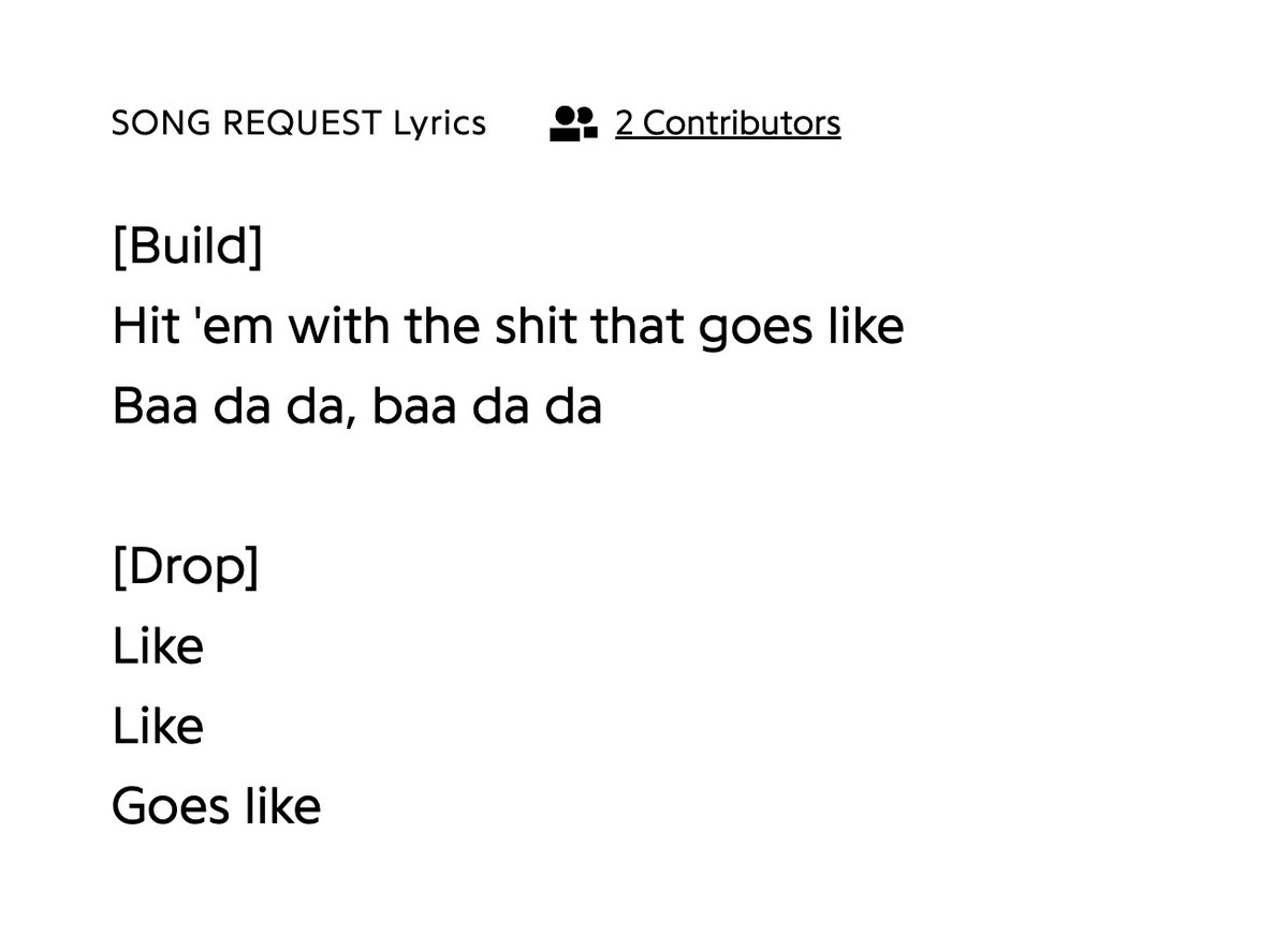 rayvolpe's tweet photo. “EDM doesn’t have meaningful lyrics” ok then what's this??? https://t.co/6JledC4Tcl