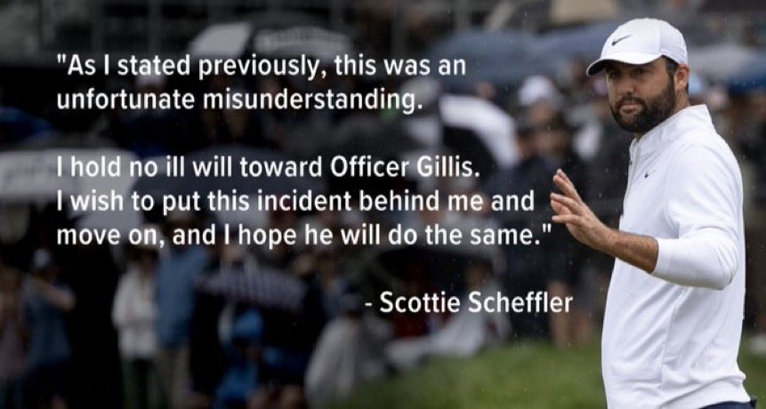 Scottie Scheffler shared a statement on Instagram after his charges were dropped. Read full statement/story here: whas11.com/mobile/article…