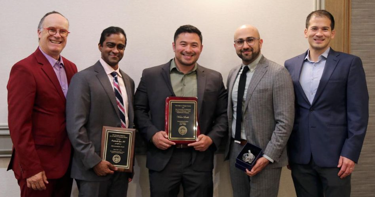 Please join us in congratulating Dr. Iyer for winning the Aesculapian Clinical Faculty Award &amp; Dr. Abadi for winning the Crimson Apple Resident Award! 🏆👏  
 
Your dedication and hard work inspire us all.