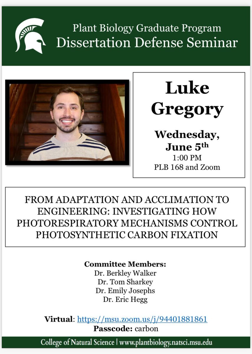 Luke Gregory will be presenting his defense seminar on Wednesday, June 5 at 1:00 pm in PLB 168 and by Zoom!