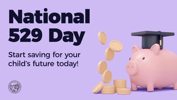 It’s #529Day! Build a bright future by starting a college savings account thru @Scholarshare529. Open one by May 31 & receive a $50 bonus when monthly deposits are set up for at least 6 months! Earnings grow tax-deferred. More details: scholarshare529.com/program/529-da…