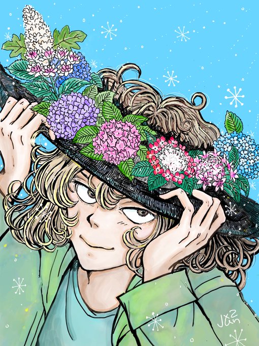 「black headwear hat flower」 illustration images(Latest)