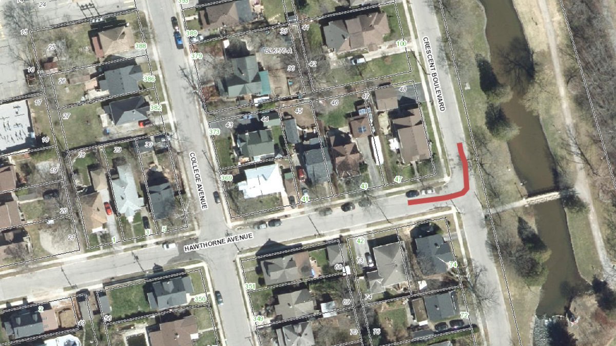ROAD WORK: Crescent Blvd @ Hawthorne Ave., Simcoe. The intersection will be partially closed for bridge replacement. May 31 - August 15, 2024.