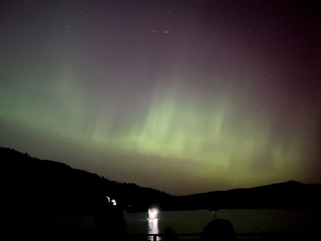 Were you lucky enough to catch the #auroraborealis earlier this month? Our Water Treatment Operator Jeff was working an overnight shift in the Bull Run Watershed when he saw the phenomenon over Reservoir 2.