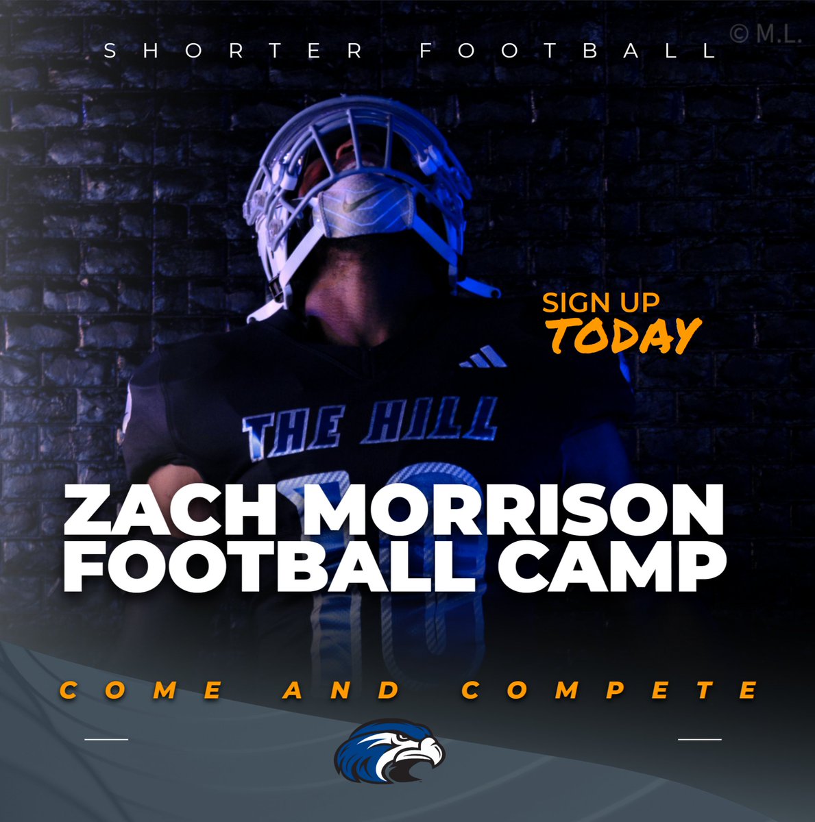 Zach Morrison (@coachmorrison58) on Twitter photo CAMP IS ONLY 9 DAYS AWAY! COME AND COMPETE! SIGN UP TODAY!
…hmorrisonfootballcamps.totalcamps.com/About%20Us
<a href="/Shorter_FB/">Shorter Hawks Football</a> <a href="/Coach_HJacobs/">CoachHarlen Jacobs</a> <a href="/coachcurd/">Scott Curd</a> @SU_Coach_Robles @coachstrickWR CAMP IS ONLY 9 DAYS AWAY! COME AND COMPETE! SIGN UP TODAY!
…hmorrisonfootballcamps.totalcamps.com/About%20Us
<a href="/Shorter_FB/">Shorter Hawks Football</a> <a href="/Coach_HJacobs/">CoachHarlen Jacobs</a> <a href="/coachcurd/">Scott Curd</a> @SU_Coach_Robles @coachstrickWR