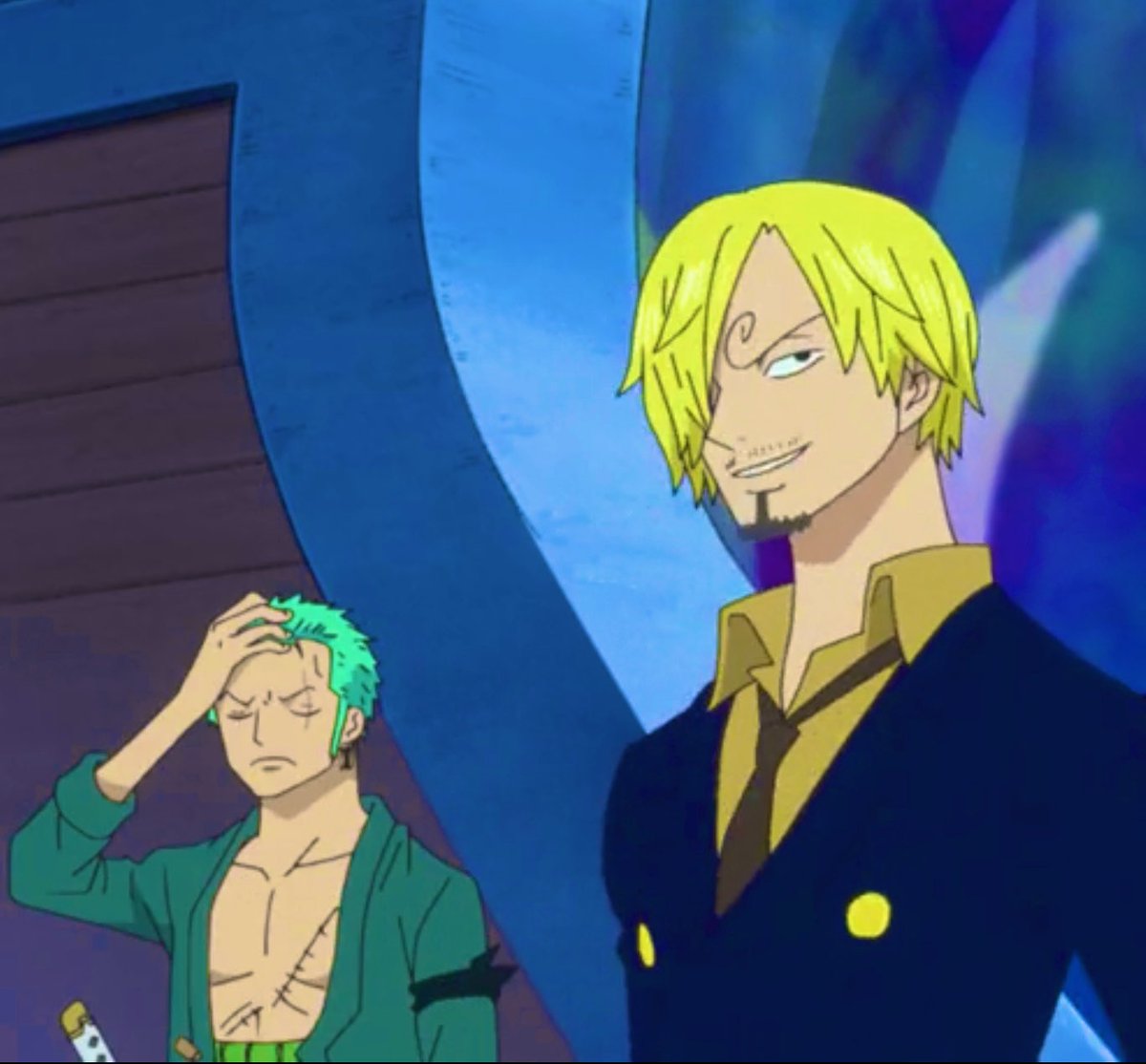 ‘𝘠𝘦𝘴, 𝘐 𝘥𝘦𝘧𝘪𝘯𝘪𝘵𝘦𝘭𝘺 𝘰𝘯𝘭𝘺 𝘭𝘪𝘬𝘦 𝘸𝘰𝘮𝘦𝘯’- Sanji, after purposefully seducing Zoro, & getting railed against the Sunny’s mast for the 5th time that night #zosan #zoroxsanji #sanzo