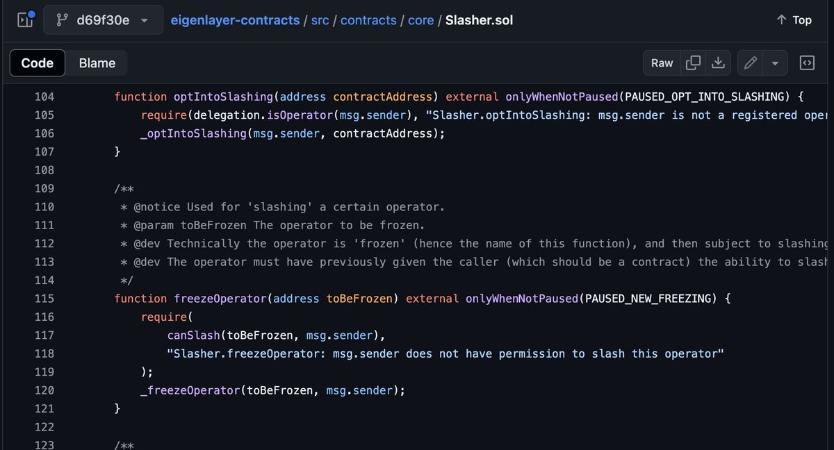 Please reach out to @tarunchitra, @brettpalatiello, or me if you are interested in researching restaking risks, especially around slashing! Fun fact on slashing: We have had slashing (Slasher.sol) in-protocol May last year but never pushed it live. We identified several