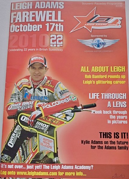 🚨 New Speedway comp for my @mxspeedway 🚨 🔥🏁
Proper memorabilia this. 
The Speedway legend himself Mr @LARofficial Leigh Adams🔥
Numbers 1-60 only. Before live draw. Message me to get involved. @SwindonSpeedway @SpeedwayGP @OxfordSpeedway @poolespeedway