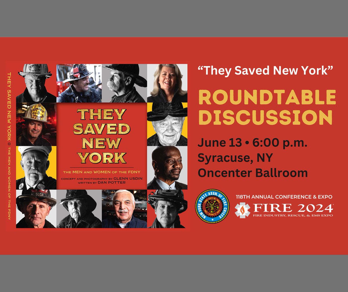 Join us for this special program on June 13, 6:00 p.m., during the 118th Annual Conference & #FIRE2024 Expo at The Oncenter. Photographer Glenn Usdin & Author Dan Potter will lead what is sure to be a memorable conversation. Open to all attendees.