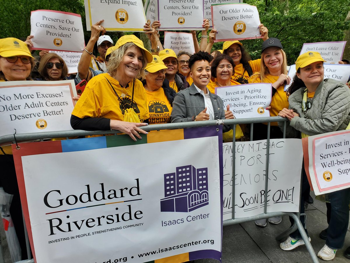 Thank you City Council Aging Committee Chair <a href="/CMCrystalHudson/">Council Member Crystal Hudson</a> for standing with us against cuts to Older Adult services!